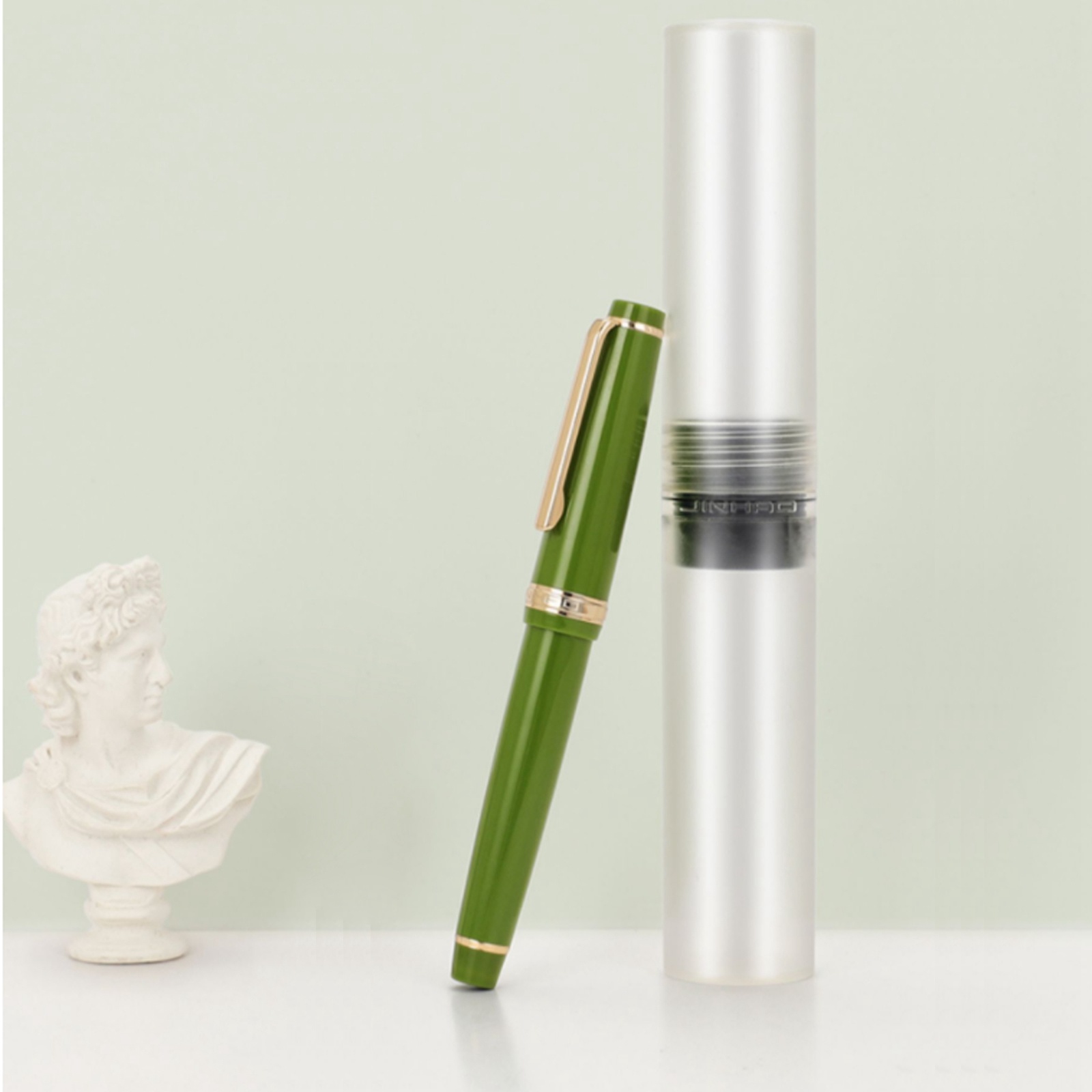 Jinhao 82 Acrylic Fountain Pen Gold clip F 0.5mm nibs pink green school office Supplies business writing ink pens